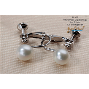[ER323] Genuine Freshwater Pearl Clip Earrings