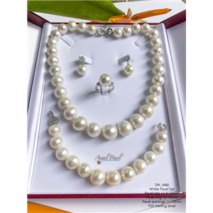 [SW_M86] Genuine White Freshwater Pearl Set