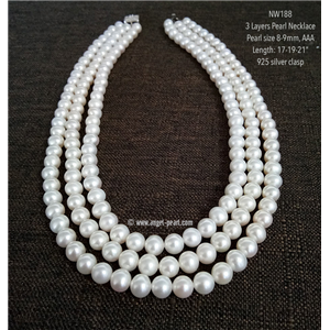 [NW188] Genuine White Freshwater Pearl Necklace