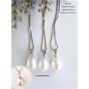 [SN_P120] Genuine Pearl Pendant Necklace 