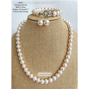[SW207] Genuine White Freshwater Pearl Set