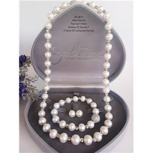 [SW_M151] Genuine White Freshwater Pearl Set