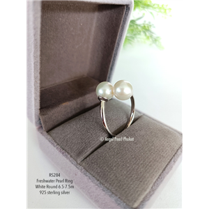 [RS284] Genuine White Freshwater Pearl Ring