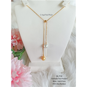 [SN_P158] Genuine Freshwater Pearl Pendant with Necklace 