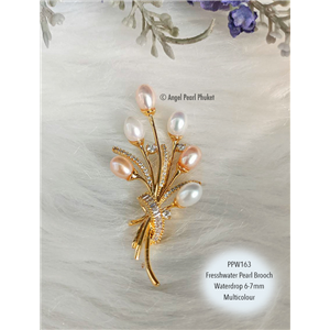 [PPW163] Genuine Freshwater Pearl Brooch