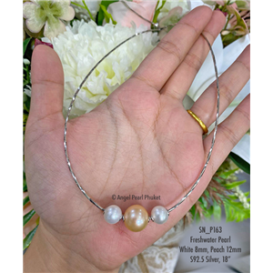 [SN_P163] Genuine Pearl Pendant with Necklace 