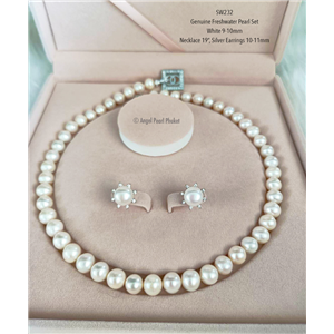 [SW232] Genuine White Freshwater Pearl Set