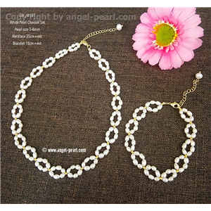 [SW_M181] Genuine White Freshwater Pearl Set