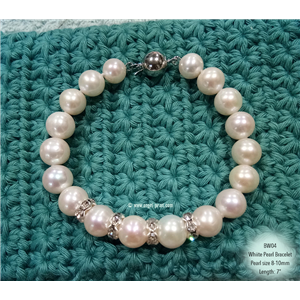 [BW04] Timeless White Freshwater Pearl Bracelet