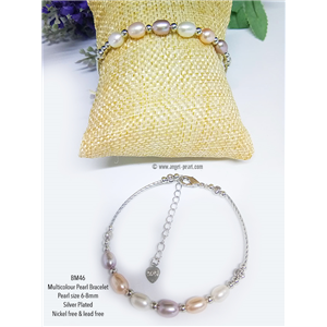 [BM46] Genuine Multicolour Freshwater Pearl Bracelet