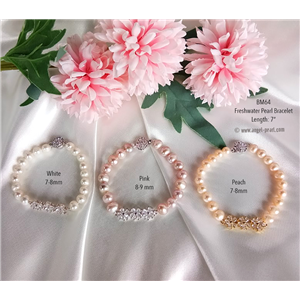 [BM64] Genuine Freshwater Pearl Bracelet 