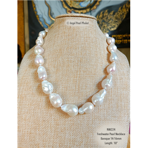 [NW224] Genuine White Freshwater Pearl Necklace