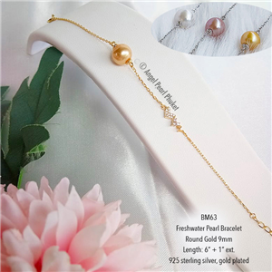 [BM63] Genuine Freshwater Pearl Bracelet 