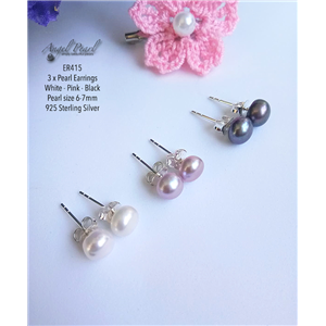 [ER415] Genuine Freshwater Pearl Earrings
