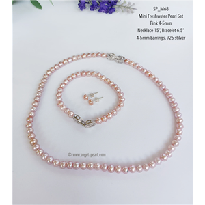 [SP_M68] Genuine Pink Mini Freshwater Pearl Set