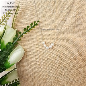 [SN_P142] Genuine White Pearl Pendant with Necklace 