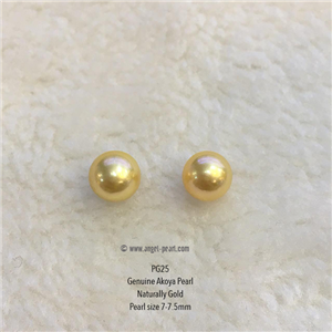 [PG25] Genuine Gold Akoya Pearls