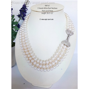 [NW161] Genuine White Freshwater Pearl Necklace