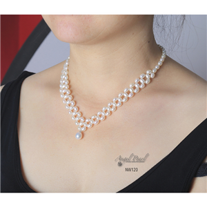 [NW120] Genuine White Freshwater Pearl Necklace