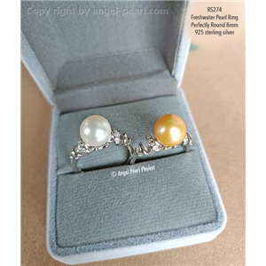 [RS274] Genuine Freshwater Pearls Ring