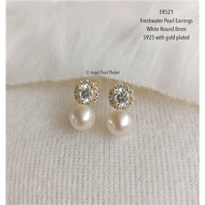 [ER521] Genuine Freshwater Pearl Earrings