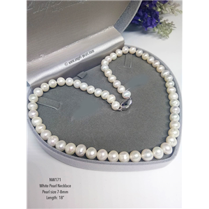 [NW171] Genuine White Freshwater Pearl Necklace