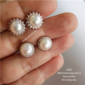 [ER482] Genuine Freshwater Pearl Earrings
