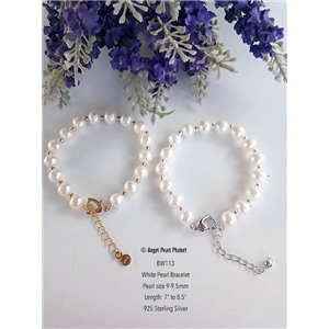 [BW113] Genuine White Freshwater Pearl Bracelet