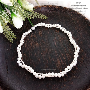 [NW184] Genuine White Freshwater Pearl Necklace