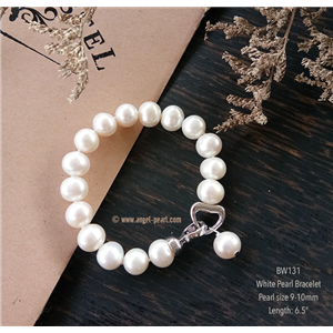 [BW131] Genuine White Freshwater Pearl Bracelet 