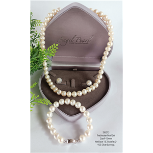 [SW213] Genuine White Freshwater Pearl Set
