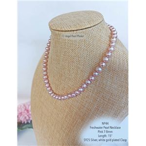 [NP44] Genuine Pink Freshwater Pearl Necklace