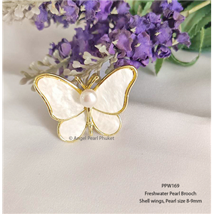 [PPW169] Genuine Freshwater Pearl Brooch