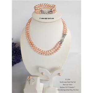 [SP_M54] Genuine Peach Freshwater Pearl Set