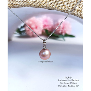 [SN_P154] Genuine Freshwater Pearl Pendant with Necklace 
