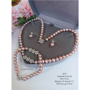 [SP78] Genuine Pink-Purple Freshwater Pearl Set