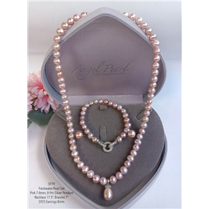 [SP79] Genuine Pink-Purple Freshwater Pearl Set