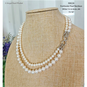 [NW234] Genuine White Freshwater Pearl Necklace