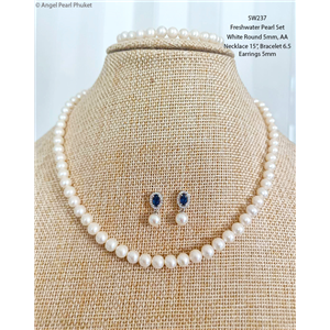 [SW237] Genuine White Freshwater Pearl Set
