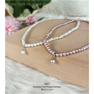 [NM55] Genuine Freshwater Pearl Necklace with Pendant