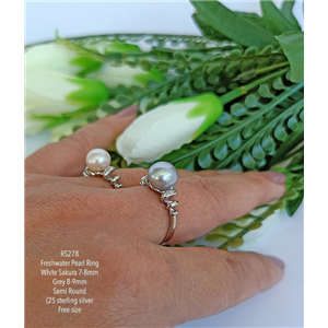 [RS278] Genuine Freshwater Pearl Ring
