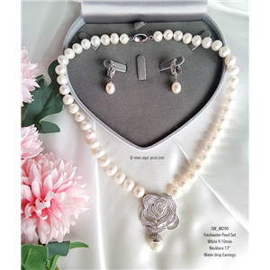 [SW_M200] Genuine White Freshwater Pearl Set