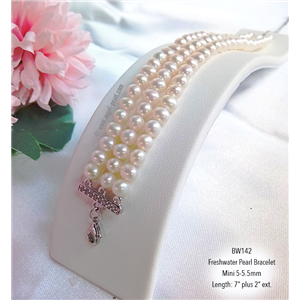 [BW142] Genuine White Freshwater Pearl Bracelet 