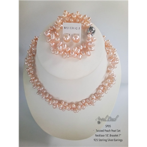 [SP05] Peach Freshwater Pearl Set
