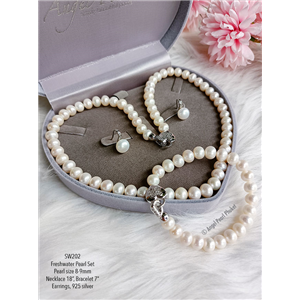 [SW202] Genuine White Cream Freshwater Pearl Set