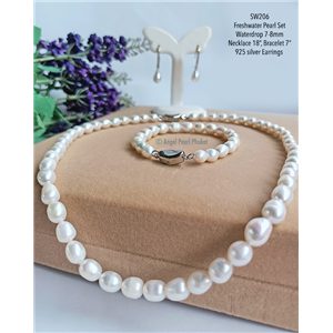 [SW206] Genuine White Freshwater Pearl Set