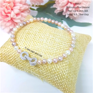 [BM57] Genuine Multicolour Freshwater Pearl Bracelet 