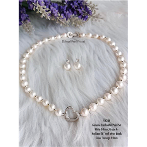 [SW234] Genuine White Freshwater Pearl Set