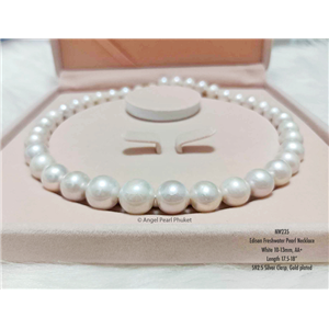 [NW235] Genuine White Edison Freshwater Pearl Necklace