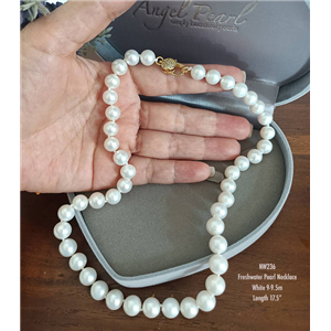 [NW236] Genuine White Freshwater Pearl Necklace